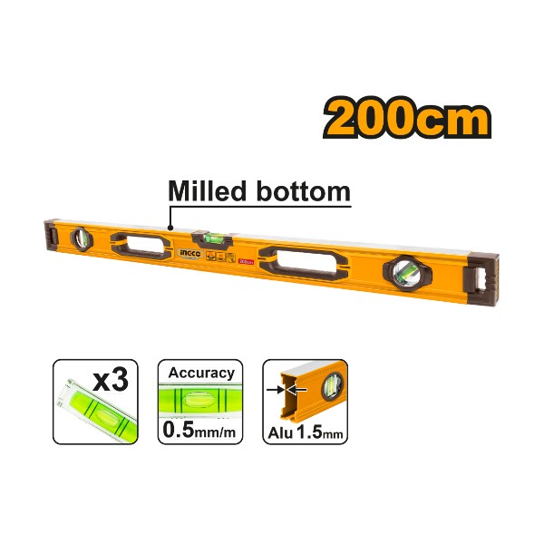 Spirit Level HSL08200 Ingco - Ghana