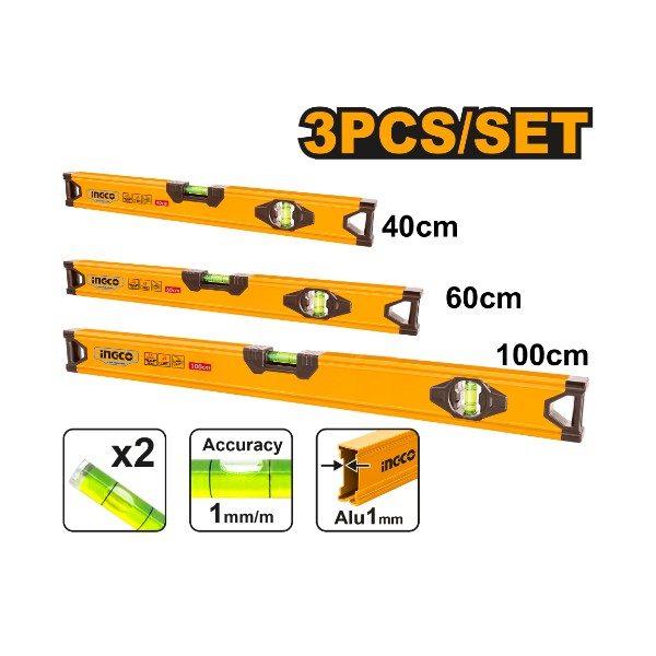 Spirit level set HSL10403 Ingco - Ghana