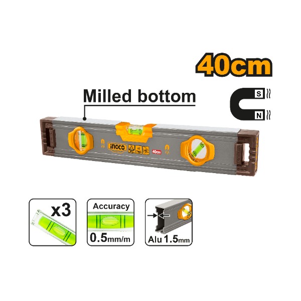 Spirit Level HSL38040M Ingco - Ghana