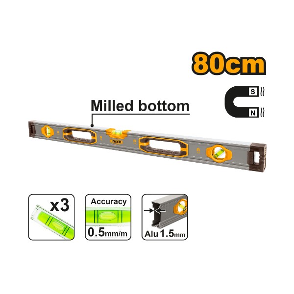 Spirit Level HSL38080M Ingco - Ghana