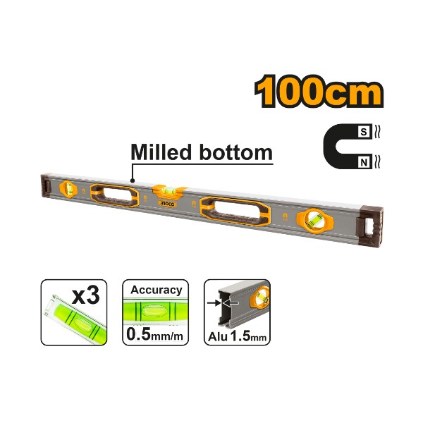 Spirit Level HSL38100M Ingco - Ghana