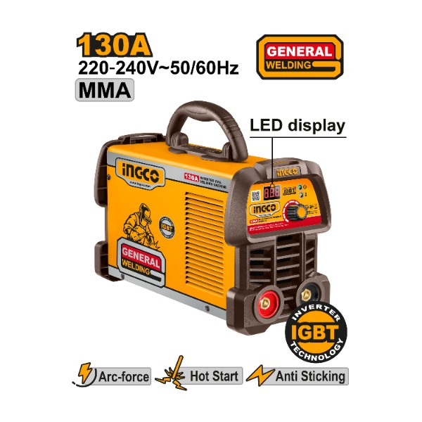 Inverter MMA welding machine 130A@45% - P1C2 | ING-MMA13059 Ingco - Ghana