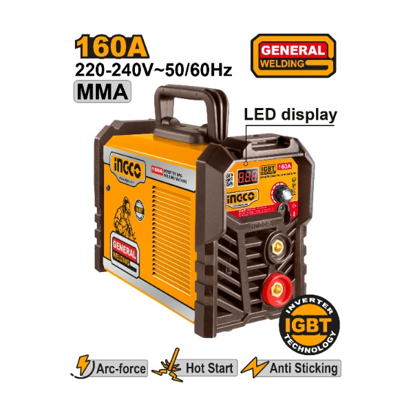 Inverter MMA welding machine 160A @ 45% | ING-MMA16028 Ingco - Ghana