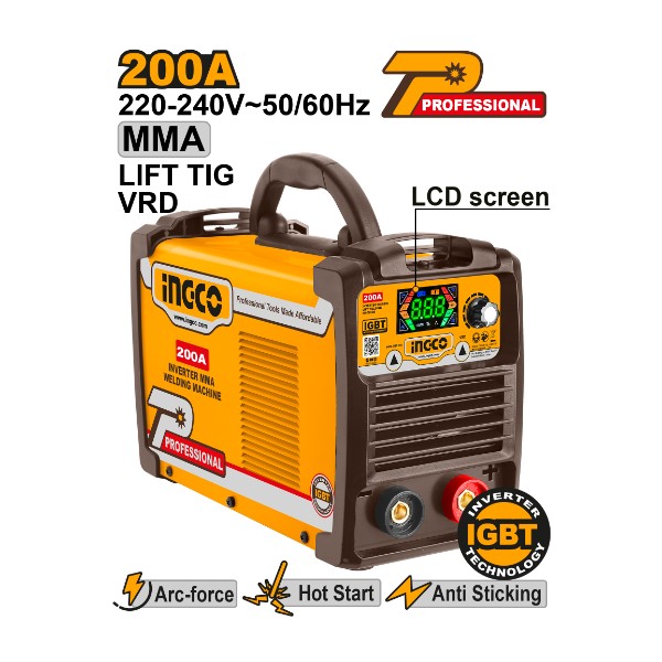 Inverter MMA Welding Machine ING-MMA200381 Ingco - Ghana