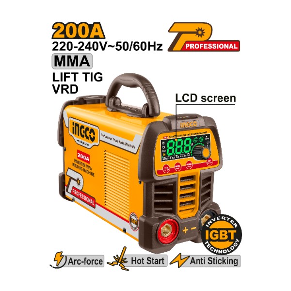 Inverter MMA/TIG Lift welding machine | ING-MMA200691 Ingco - Ghana