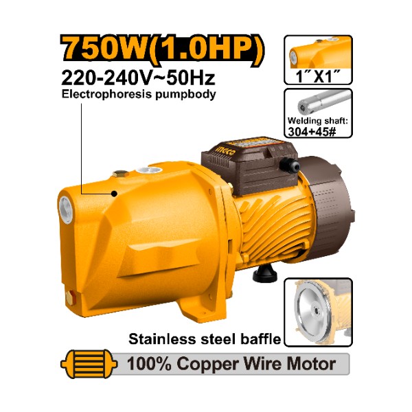 Jet Water pump 1HP - P1C1 | JP075068 Ingco - Ghana