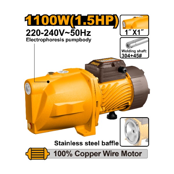 Jet Water pump 1.5HP P1C1 | JP110068 Ingco - Ghana