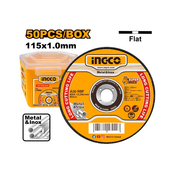 Abrasive metal cutting disc set | MCD1011550 Ingco - Ghana