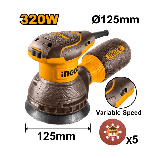 Rotary sander 320W 5"
- P1C8 | RS3216 Ingco - Ghana