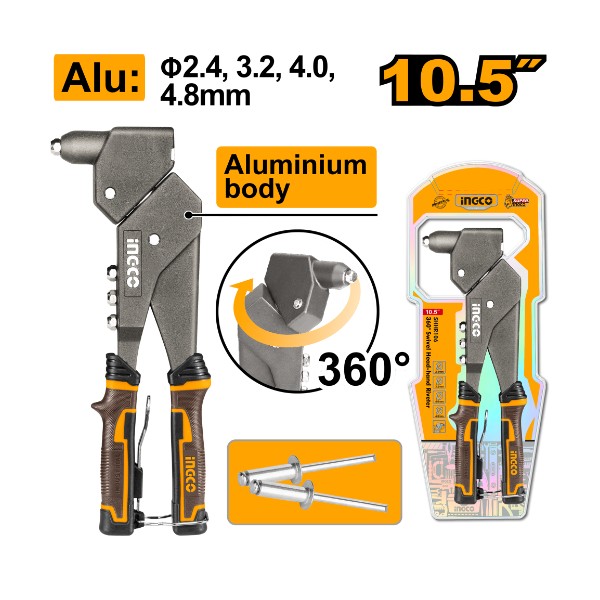360? Swivel Head-Hand Riveter SHHR106 Ingco - Ghana