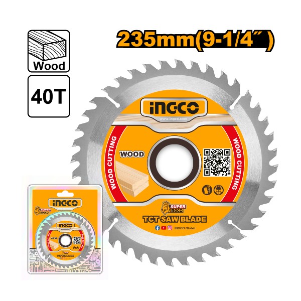 TCT saw blade for wood 9.25" 40T - P5C25 | TSB123525 Ingco - Ghana