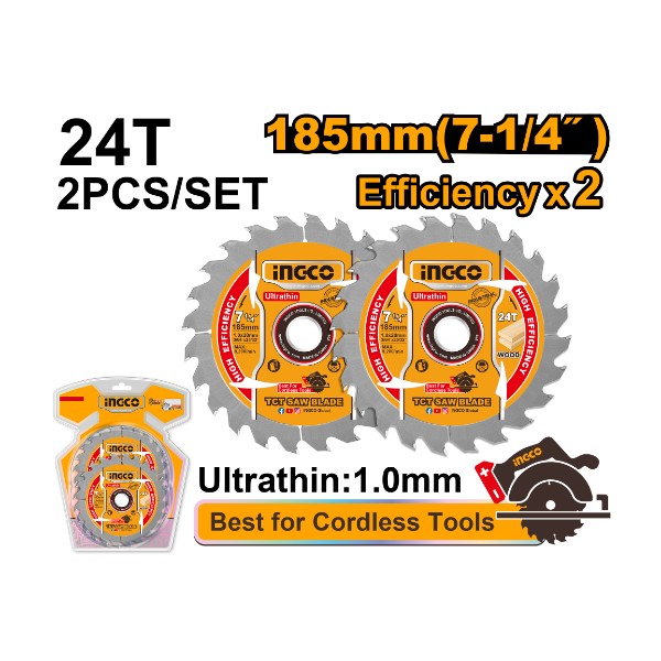 Ultra-thin TCT saw blade set TSB1853 Ingco - Ghana