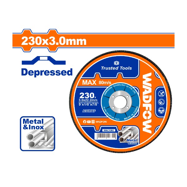 Abrasive metal cutting disc WAC1392 Wadfow - Ghana