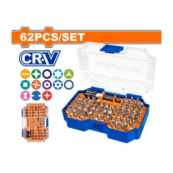 62 Pcs screwdriver bits set WBS3B62 Wadfow - Ghana