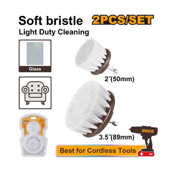 2 Pcs Soft bristle brush set | WCBS3235 Ingco - Ghana