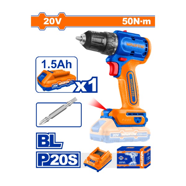 Brushless cordless drill WCDP5521 Wadfow - Ghana
