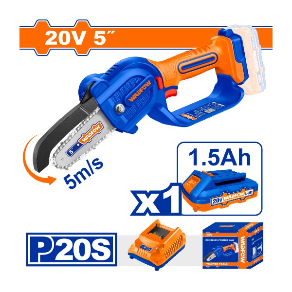 Cordless pruner saw 20V 5" + Battery WCLP552 Wadfow - Ghana