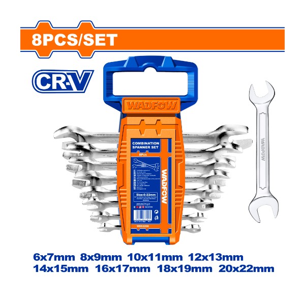 Double open end spanner set WDS2208 Wadfow - Ghana