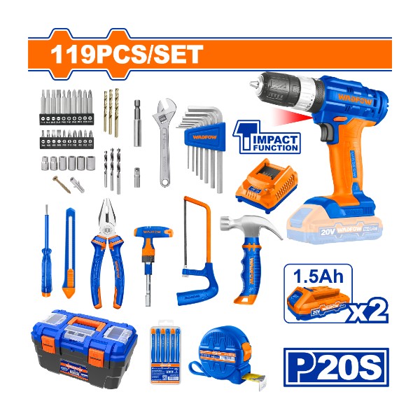 119pcs Tools set WDT1B119 Wadfow - Ghana