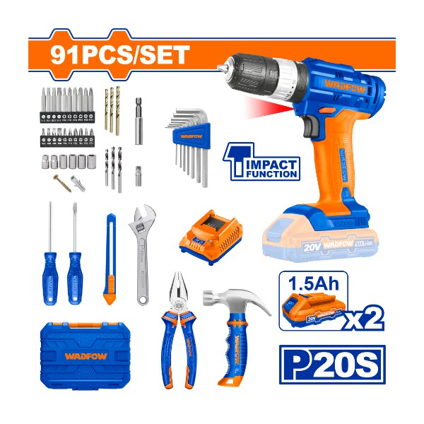 91 Pcs Tools set WDT1B90 Wadfow - Ghana