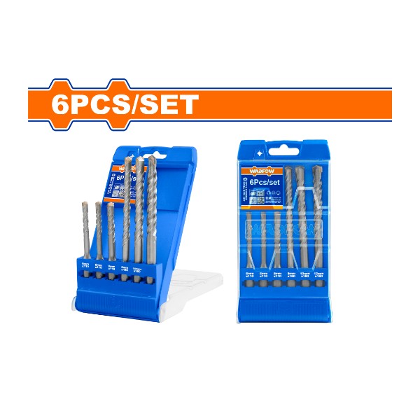 6 Pcs SDS plus hammer drill bits set WHD6B06 Wadfow - Ghana