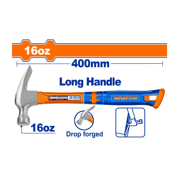 Long handle claw  hammer WHM336L Wadfow - Ghana
