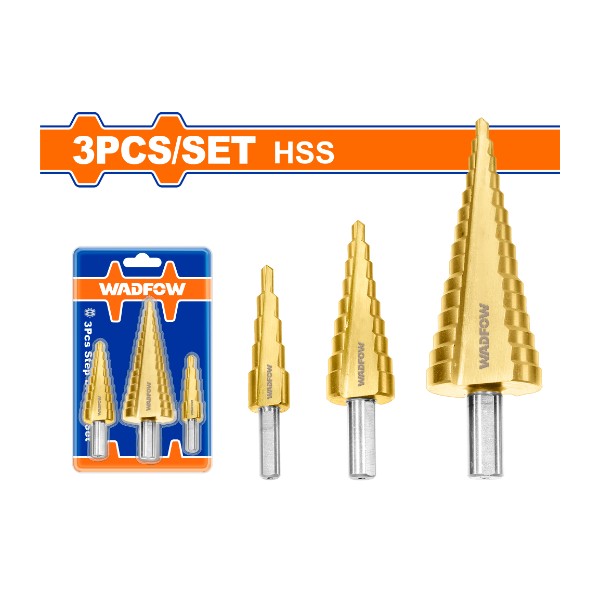 3 Pcs step drill bit set WJD3401 Wadfow - Ghana