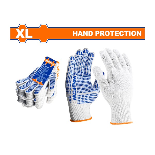 Knitted & PVC dots gloves WKG1801 Wadfow - Ghana