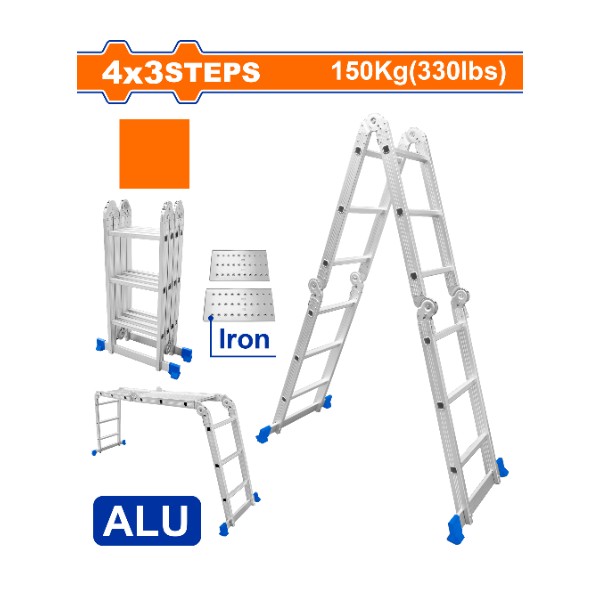 Multi-purpose aluminum ladder WLD7H43 Wadfow - Ghana