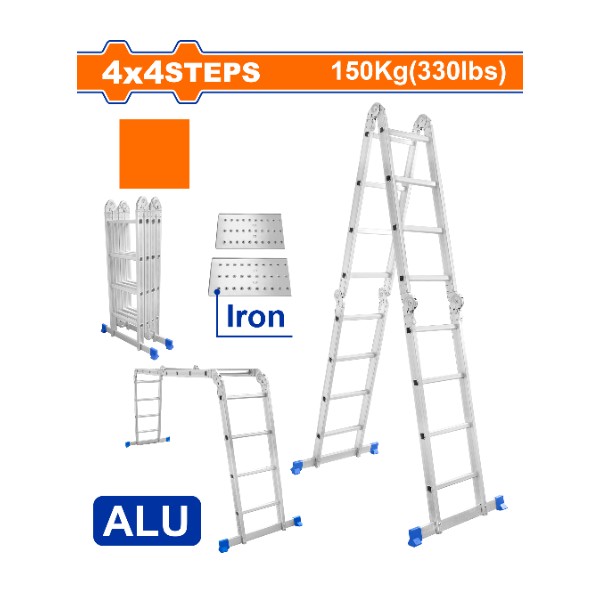 Multi-purpose aluminum ladder WLD7H44 Wadfow - Ghana