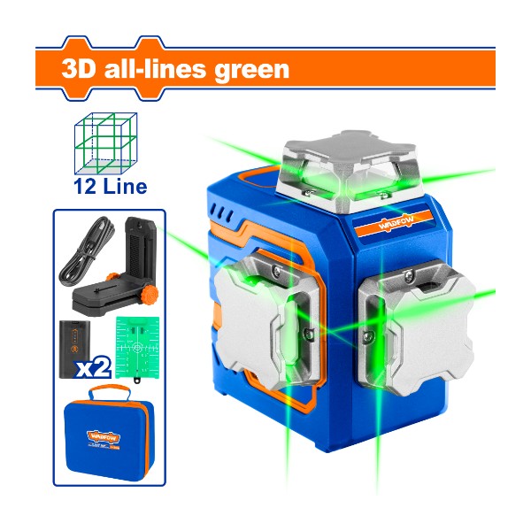 3D Green Beam Self Leveling Laser WLE2M12 Wadfow - Ghana