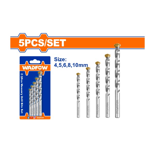 5 Pcs masonry drill bits set WMJ2K01 Wadfow - Ghana