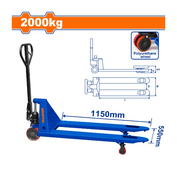 Hand pallet truck WNH1R20 Wadfow - Ghana