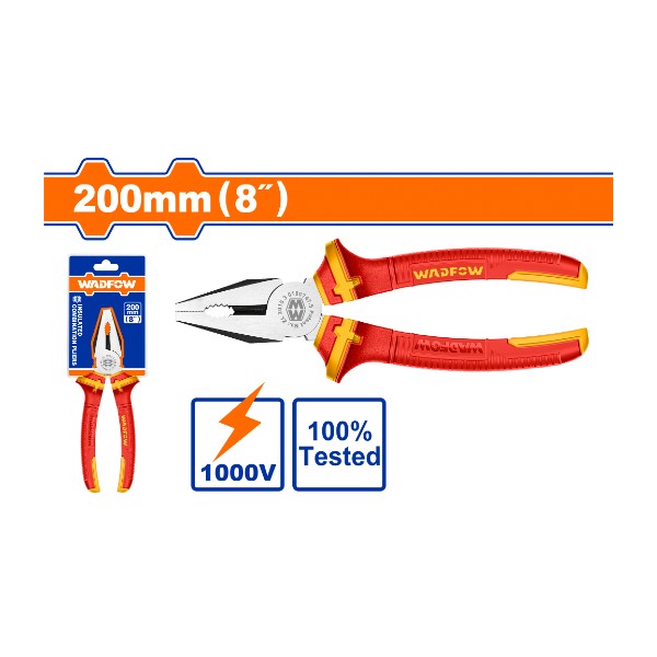 Insulated combination  pliers WPL1938 Wadfow - Ghana
