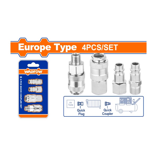 4 Pcs air coupler and plug setWQP4670 Wadfow - Ghana