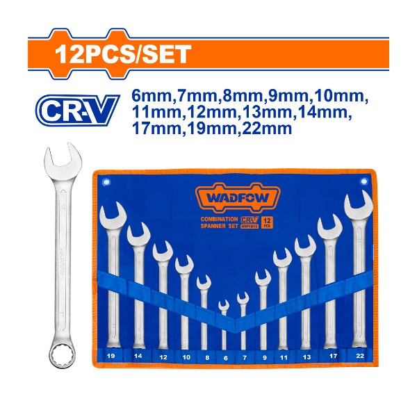 12 Pcs Combination spanner set WSP1M12 Wadfow - Ghana