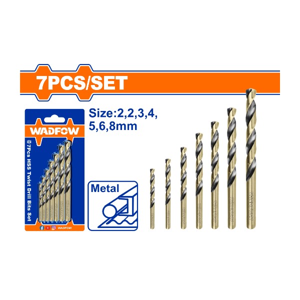 7 Pcs HSS twist drill bits set WTD3K01 Wadfow - Ghana