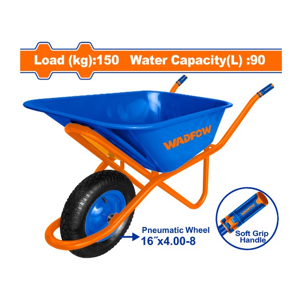Wheel barrow 150kg 90L pneumatic WWB8F01 Wadfow - Ghana