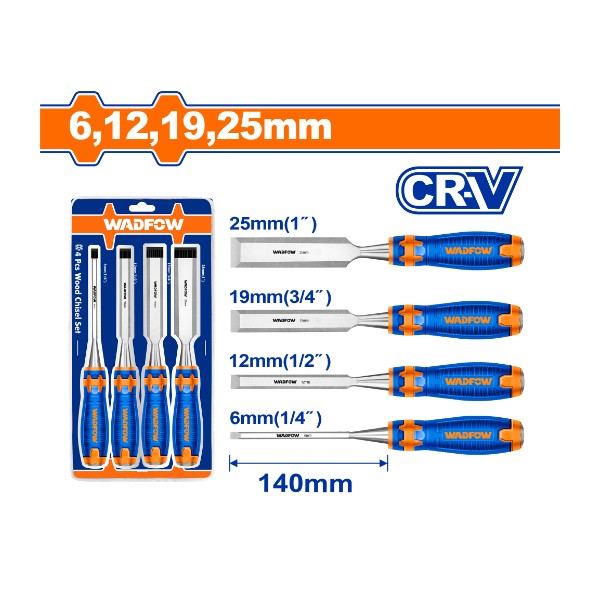 4 Pcs wood chisel set WWC2204 Wadfow - Ghana